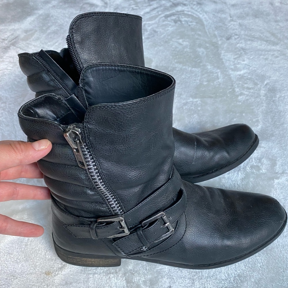 Rampage black moto boots